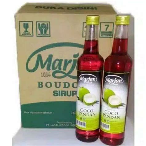 Jual Sirup Marjan Coco Pandan Ml Dus Isi Marjan Syrup Coco