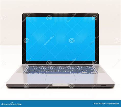 Laptop With Blank Screen Stock Photo Image Of Distance 93794628