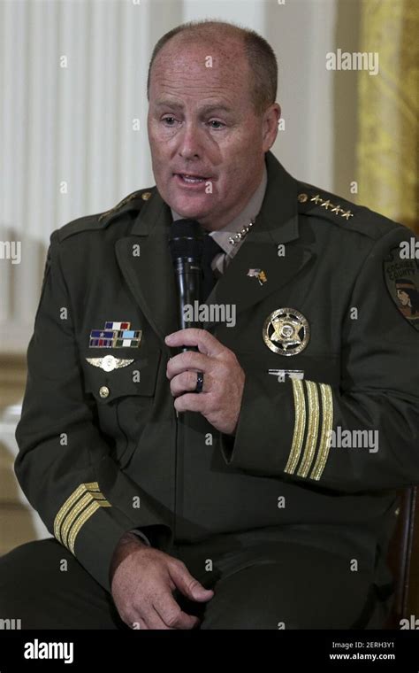 Mark Dannels, Sheriff of Cochise County, Arizona, speaks during a 'Salute to the Heroes' event ...