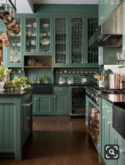 Pin By Aynur Bay R On Mutfak Modern Kitchen Design Dark Green