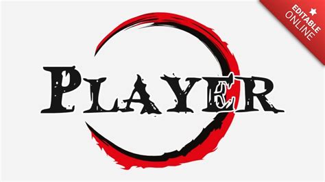 Player Logotipo Demon Slayer Editable Generador De Efectos De Texto