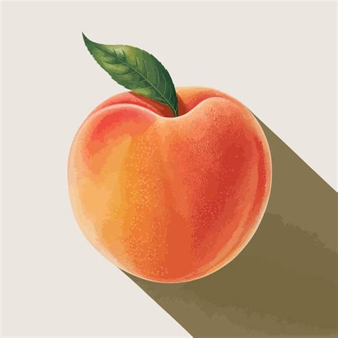 Premium Vector An Orange With A Green Leaf On It Is Painted On A