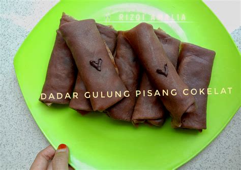 Resep Dadar Gulung Pisang Cokelat Sederhana Oleh Rizqi Jauharotul