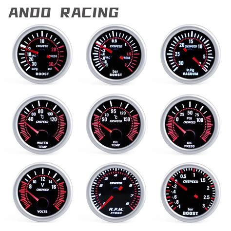 52mm Water Temp Gauge Tachometer Rpm Gauge Oil Pressure Gauge Voltmeter