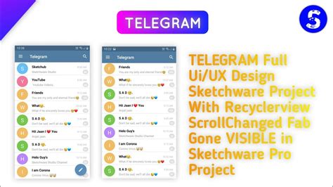 Telegram Full Ui Ux Design Free Sketchware Project With Lsitview