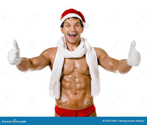 Homem Sexy Papai Noel Foto De Stock Imagem De Isolado 26557948