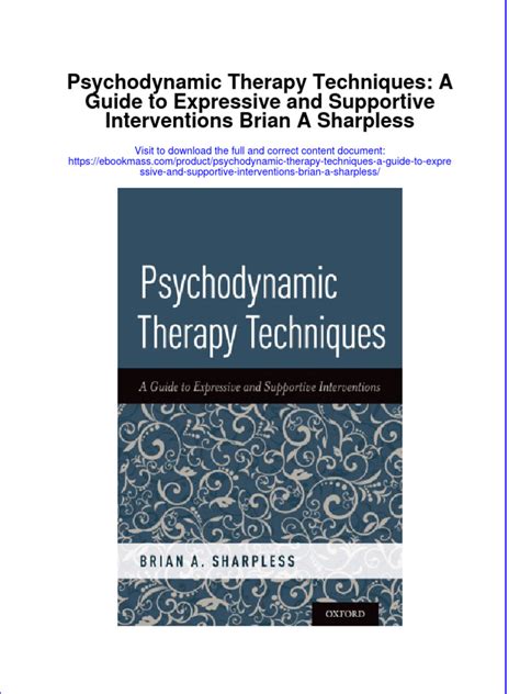 Textbook Ebook Psychodynamic Therapy Techniques A Guide To Expressive And Supportive