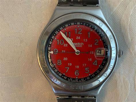 Swatch HAPPY JOE RED Stahlband läuft Kaufen auf Ricardo