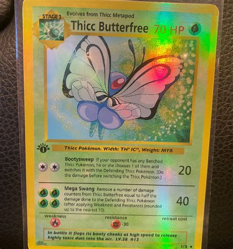 Thicc Butterfree Charizard Gx Ex Vmax V Pokémon Card Orica Etsy