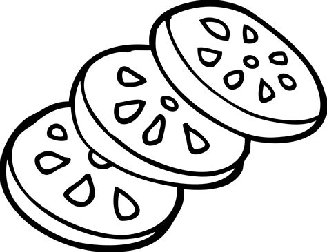 Sliced Tomatoes Drawing