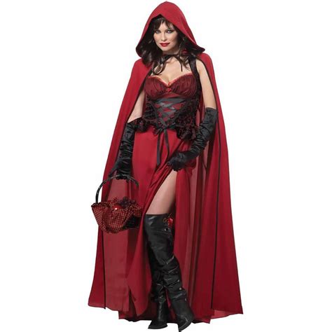 Little Red Riding Hood Women S Halloween Fancy Dress Costume For Adult M