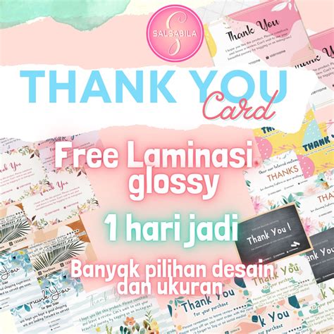 Jual Hari Jadi Thanks Card Kartu Ucapan Terima Kasih Olshop