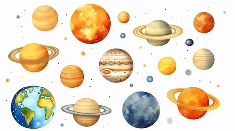 Premium Ai Image The Planets Of The Solar System Isolated On White