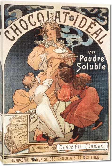 Toiles imprimées Reproduction affiche publicitaire Chocolat Ideal