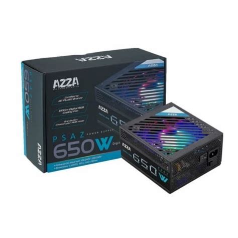 Fuente De Corriente RGB AZZA 650 Watts Reales 80 Plus Bronze PSAZ 650W