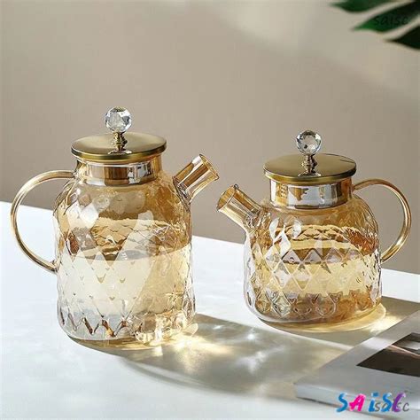 Household 118l Glass Cold Kettle Transparent Glass Water Kettle Juice