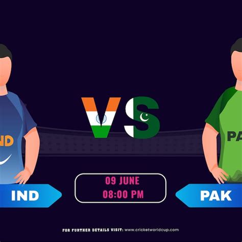 Premium Vector T20 Cricket Match Between India Vs Pakistan Team On