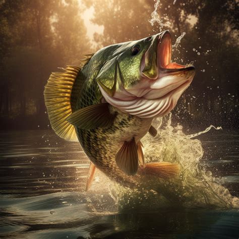 Largemouth Bass Jumping Wallpaper