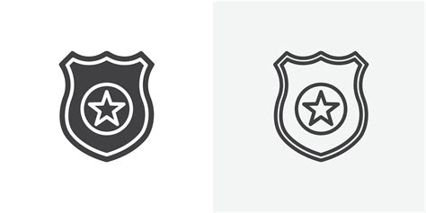 Police Officer Badge Icon 48696444 Vector Art At Vecteezy