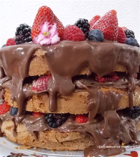 Naked Cake Frutas Vermelhas Elo Produtos Especiais