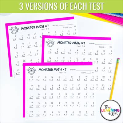 Math Facts Fluency Multiplication And Division Timed Tests Worksheets