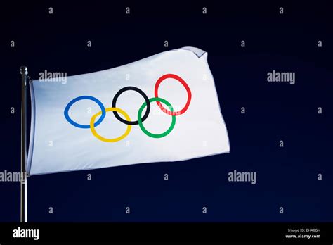 The Olympic Flag Stock Photo - Alamy