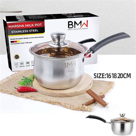 Jual Panci Anti Lengket Panci Susu Tutup Kaca Panci Susu Stainless