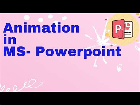 Animation In MS PowerPoint Class 5 YouTube