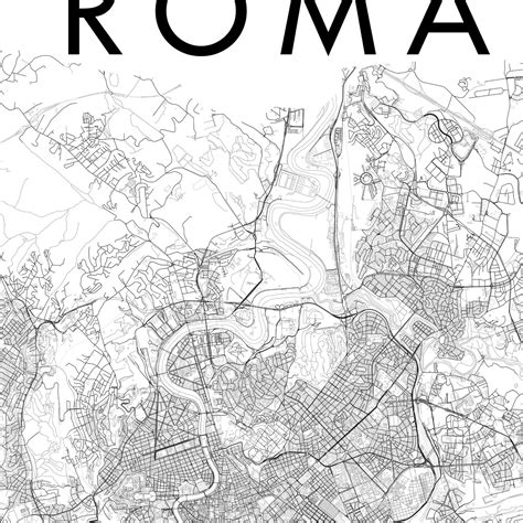 Roma Stampa mappa di alta qualità Roma Mappa Poster Roma Etsy Italia