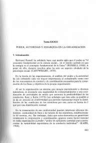 Tema Xxxiii Poder Autoridad Y Jerarquia En La Organizaci Apuntes De