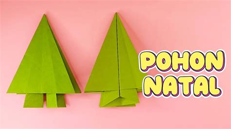 Cara Membuat Origami Pohon Natal Paper Craft Christmas Tree Origami