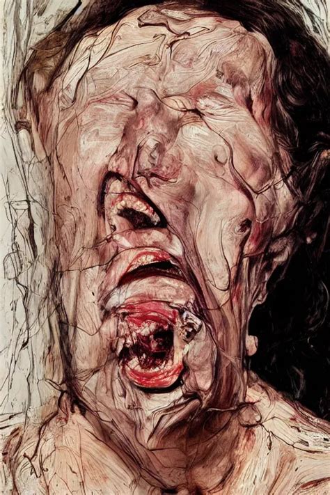 Portraits Of A Woman Enraged Part By Jenny Saville Stable Diffusion