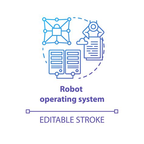 Robot Besturingssysteem Blauwe Kleurovergang Concept Icoon Robotica