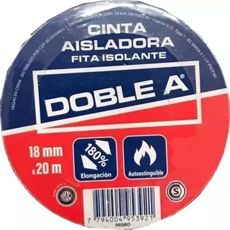 Cinta Aisladora 18mm X 20mts Negra Doble A MercadoLibre