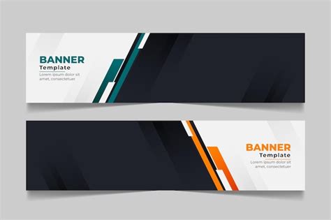 Premium Vector Geometric Header Banner Template Deign