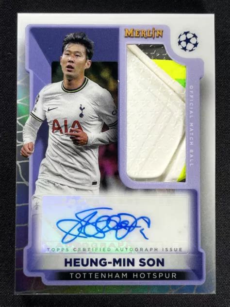 2022 23 TOPPS CHROME Merlin UEFA Heung Min Son Patch Match Balle