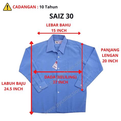 BAJU SEKOLAH JENAMA FALCON KEMEJA PENGAWAS LENGAN PANJANG BIRU