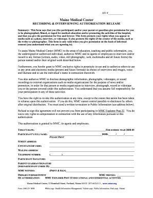 Fillable Online Mmc Media Consent Form Maine Medical Center Mmc Fax