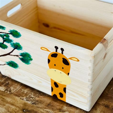 Giselle Giraffe Toy Box Large And Personalised Toy Storage Etsy