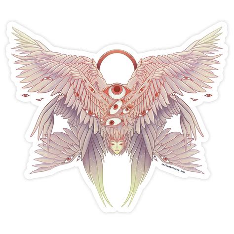 Seraph Angel, Vinyl Sticker | Seraph angel, Seraphim, Angel posters