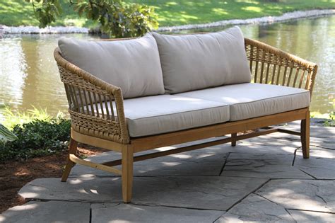 Birch Lane™ Dunkirk 69 Wicker Outdoor Patio Sofa With Sunbrella Cushions Wayfair