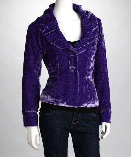 Purple Ruched Collar Jacket Collar Jackets Clothes Jackets