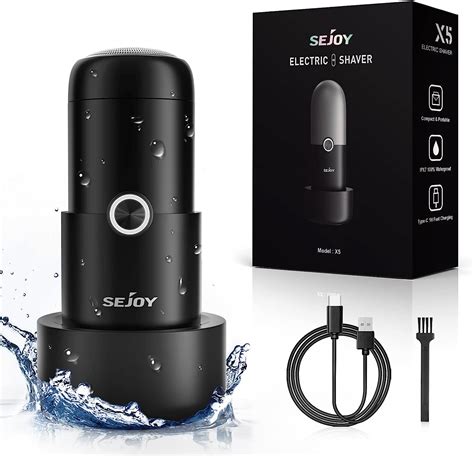 Sejoy Mini Shave Portable Electric Razor For Men Mini Shave Pocket Size Portable Shavers Wet