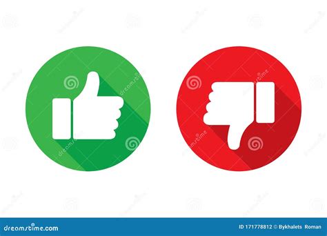 Thumb Up Thumb Down Vector Isolated Icons Social Media App Design