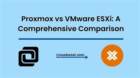 Proxmox Vs Vmware Esxi A Comprehensive Comparison