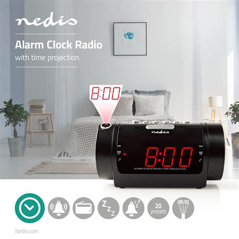 Digital Alarm Clock Radio Led Display Time Projection Am Fm