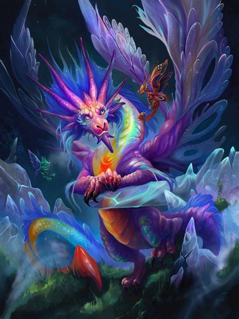 Artstation Prismatic Faerie Dragon Fairy Dragon Faeries Fantasy