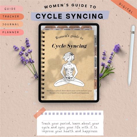 Women S Cycle Syncing Guide For Ipad Period Tracker Cycle Syncing