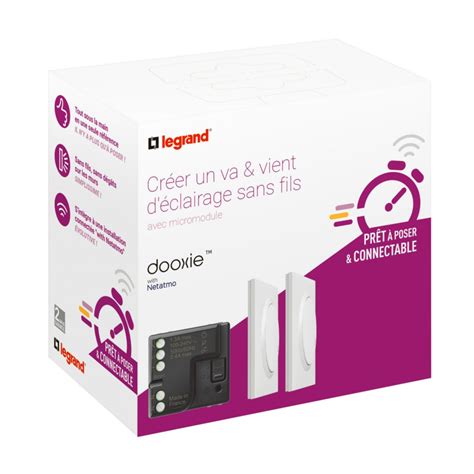 Legrand Kit Pr T Poser Va Et Vient Commande Sans Fil Dooxie With