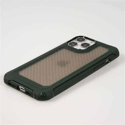 Coque Iphone Pro Max Cover Military Lite Avec Dos En Carbone Semi